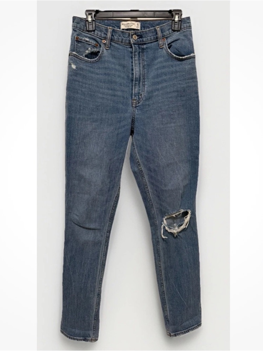 Abercrombie Fitch The 90s Straight Ultra High Rise Jeans Medium Wash Size30/10 R